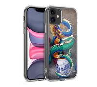 Head Case Designs sous Licence Officielle Stanley Morrison Boisson de saké Asiatique Les Dragons Coque en Gel [Qualité Militaire] Compatible avec Apple iPhone 11 Et Compatible avec MagSafe