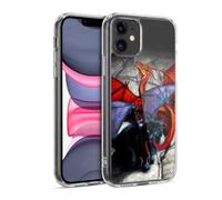Head Case Designs sous Licence Officielle Stanley Morrison Chat Noir Et Dragon À Ailes De Chauve-Souris Art Coque en Gel [Qualité Militaire] Compatible avec Apple iPhone 11 Et Compatible avec MagSafe