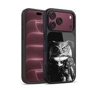 Head Case Designs sous Licence Officielle Stanley Morrison Hibou Grand duc Noir Et Blanc Coque en Gel renforcée [Protection de Qualité Militaire] Compatible avec Apple iPhone 18 Pro