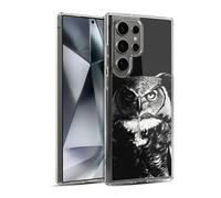 Head Case Designs sous Licence Officielle Stanley Morrison Hibou Grand duc Noir Et Blanc Coque en Gel [Qualité Militaire] Compatible avec Samsung Galaxy S24 Ultra 5G Et Compatible avec MagSafe