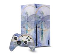 Head Case Designs Sous Licence Officielle Stephanie Law Libellule Mix Art Enveloppement De Console De Jeu Et Skins Pour Manette De Jeu Ensemble compatible avec Xbox Series X