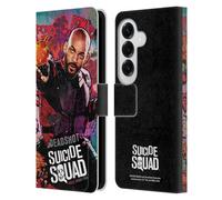 Head Case Designs sous Licence Officielle Suicide Squad 2016 Affiche Deadshot Graphiques Étui Portefeuille en Cuir Compatible avec Samsung Galaxy S26