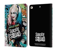 Head Case Designs sous Licence Officielle Suicide Squad 2016 Affiche Harley Quinn Graphiques Étui Portefeuille en Cuir Compatible avec Apple iPad 9.7 2017 / iPad 9.7 2018