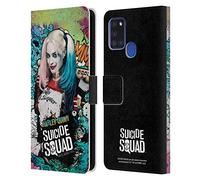 Head Case Designs sous Licence Officielle Suicide Squad 2016 Affiche Harley Quinn Graphiques Étui Portefeuille en Cuir Compatible avec Samsung Galaxy A21s (2020)
