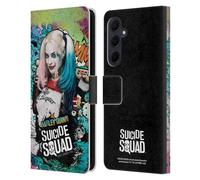 Head Case Designs sous Licence Officielle Suicide Squad 2016 Affiche Harley Quinn Graphiques Étui Portefeuille en Cuir Compatible avec Samsung Galaxy A35 5G