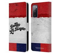 Head Case Designs sous Licence Officielle Suicide Squad 2016 Costume Harley Quinn Graphiques Coque en Cuir à Portefeuille Compatible avec Samsung Galaxy S20 FE / 5G