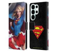 Head Case Designs sous Licence Officielle Superman DC Comics #12 Variante Supergirl Art Bande dessinée Étui Portefeuille en Cuir Compatible avec Samsung Galaxy S26 Ultra