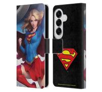 Head Case Designs sous Licence Officielle Superman DC Comics #12 Variante Supergirl Art Bande dessinée Étui Portefeuille en Cuir Compatible avec Samsung Galaxy S26