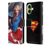 Head Case Designs sous Licence Officielle Superman DC Comics #12 Variante Supergirl Art Bande dessinée Étui Portefeuille en Cuir Compatible avec Apple iPhone 17