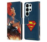 Head Case Designs sous Licence Officielle Superman DC Comics #23 Variante Supergirl Art Bande dessinée Étui Portefeuille en Cuir Compatible avec Samsung Galaxy S26 Ultra