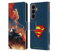 Head Case Designs sous Licence Officielle Superman DC Comics #23 Variante Supergirl Art Bande dessinée Étui Portefeuille en Cuir Compatible avec Samsung Galaxy S26 Plus