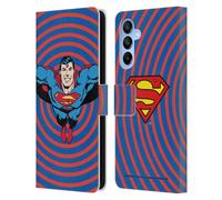 Head Case Designs sous Licence Officielle Superman DC Comics Cercles Mode Vintage Étui Portefeuille en Cuir Compatible avec Samsung Galaxy A16 5G