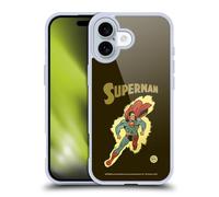 Head Case Designs sous Licence Officielle Superman DC Comics Comique Mode Vintage Coque en Gel [Protection de Qualité Militaire] Compatible avec Apple iPhone 16 Et Compatible avec MagSafe