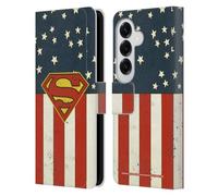 Head Case Designs sous Licence Officielle Superman DC Comics Drapeau des États-Unis Logos Étui Portefeuille en Cuir Compatible avec Samsung Galaxy S26