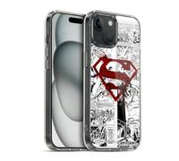 Head Case Designs sous Licence Officielle Superman DC Comics Red Logo Splatter Art de la Bande dessinée Coque en Gel [Qualité Militaire] Compatible avec Apple iPhone 15 Et Compatible avec MagSafe