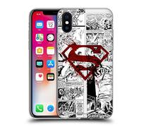 Head Case Designs sous Licence Officielle Superman DC Comics Red Logo Splatter Comicbook Art Coque en Gel [Qualité Militaire] Compatible avec Apple iPhone X/iPhone XS Et Compatible avec MagSafe