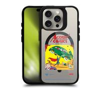 Head Case Designs sous Licence Officielle Superman DC Comics Vintage Logos et Comics Black Shockproof Bumper Case [Military Grade] Compatible with Apple iPhone 15 Pro and Compatible with MagSafe