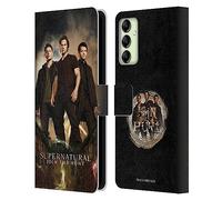 Head Case Designs sous Licence Officielle Supernatural Sam, Dean & Castiel 2 Art Clé Étui Portefeuille en Cuir Compatible avec Samsung Galaxy A14 5G