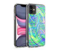 Head Case Designs sous Licence Officielle Suzan Lind Violet Vert Marbre Coque en Gel [Protection de Qualité Militaire] Compatible avec Apple iPhone 11 Et Compatible avec MagSafe
