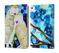 Head Case Designs sous Licence Officielle Sylvie Demers Chouettes Oiseaux 3 Coque en Cuir à Portefeuille Compatible avec Apple iPad Air 2020/2022
