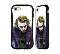 Head Case Designs sous Licence Officielle The Dark Knight Joker Art du Personnage Coque Hybride Compatible avec Apple iPhone 7/8 / SE 2020 & 2022