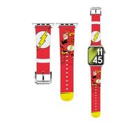 Head Case Designs sous Licence Officielle The Flash DC Comics Classique Logos Et Personnage Bracelet De Montre en Cuir Véritable Compatible avec Apple Watch 38/40/41mm