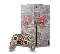 Head Case Designs Sous Licence Officielle The Flash DC Comics Collage De Personnages Art De Bande Dessinée Enveloppement De Console De Jeu Et Skins Pour Manette compatible avec Xbox Series X