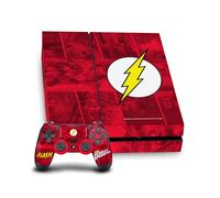 Head Case Designs Sous Licence Officielle The Flash DC Comics Logo Art De Bande Dessinée Vinyle Autocollant De Jeu Peau Compatible avec Sony PlayStation 4 PS4 Console and DualShock 4 Controller Bundle