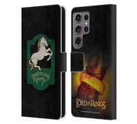 Head Case Designs sous Licence Officielle The Lord of The Rings The Fellowship of The Ring Prancing Pony Graphiques Étui Portefeuille en Cuir Compatible avec Samsung Galaxy S24 Ultra 5G