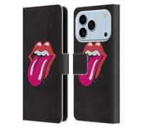 Head Case Designs sous Licence Officielle The Rolling Stones Langue Rose Graphiques Étui Portefeuille en Cuir Compatible avec Apple iPhone 17 Pro
