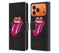Head Case Designs sous Licence Officielle The Rolling Stones Langue Rose Graphiques Étui Portefeuille en Cuir Compatible avec Apple iPhone 17 Pro Max