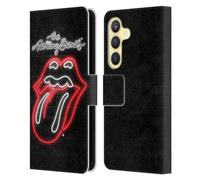 Head Case Designs sous Licence Officielle The Rolling Stones Néon Collection Lèche Étui Portefeuille en Cuir Compatible avec Samsung Galaxy S24 5G