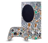 Head Case Designs Sous Licence Officielle Tom and Jerry Funny Art Sticker Collage Graphics Enveloppement De Console De Jeu Et Skins Pour Manette compatible avec Xbox Series S Console & Controller Bundle