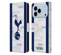 Head Case Designs sous Licence Officielle Tottenham Hotspur F.C. Blanc Badge 2023/24 Étui Portefeuille en Cuir Compatible avec Apple iPhone 17 Pro