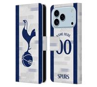 Head Case Designs sous Licence Officielle Tottenham Hotspur F.C. Coutume Personnalisé Blanc Badge 2023/24 Étui Portefeuille en Cuir Compatible avec Apple iPhone 17 Pro