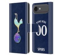 Head Case Designs sous Licence Officielle Tottenham Hotspur F.C. Coutume Personnalisé Bleu Foncé Et Pourpre Badge 2023/24 Étui Portefeuille en Cuir Compatible avec Apple iPhone 17 Air