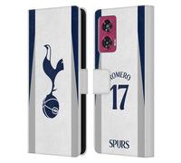 Head Case Designs sous Licence Officielle Tottenham Hotspur F.C. Cristian Romero 2025/26 Joueurs Home Kit Étui Portefeuille en Cuir Compatible avec Motorola Edge 50 Fusion