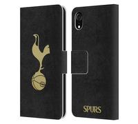 Head Case Designs sous Licence Officielle Tottenham Hotspur F.C. Noir et Or Badge Étui Portefeuille en Cuir Compatible avec Apple iPhone XR