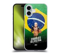 Head Case Designs sous Licence Officielle UFC Drapeau du Brazil Charles Oliveira Coque Dure pour l'arrire Compatible avec Apple iPhone