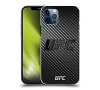 Head Case Designs sous Licence Officielle UFC Fibre De Carbone Logo Coque Dure pour l'arrière Compatible avec Apple iPhone 12 / iPhone 12 Pro