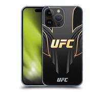 Head Case Designs sous Licence Officielle UFC Jersey Noir Doré Logo Coque Dure pour l'arrière Compatible avec Apple iPhone 15 Pro Max