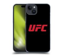 Head Case Designs sous Licence Officielle UFC Noir Et Rouge Logo Coque Dure pour l'arrière Compatible avec Apple iPhone 15 Plus