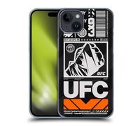 Head Case Designs sous Licence Officielle UFC Typographie Graphisme De Logo Coque Dure pour l'arrière Compatible avec Apple iPhone 15 Plus