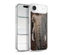 Head Case Designs sous Licence Officielle Vincent HIE Eléphant Animaux À Grand Visage Coque en Gel [Protection de Qualité Militaire] Compatible avec Apple iPhone 17 Air Et avec MagSafe