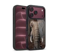 Head Case Designs sous Licence Officielle Vincent HIE Eléphant Animaux À Grand Visage Coque en Gel renforcée [Protection de Qualité Militaire] Compatible avec Apple iPhone 18 Pro