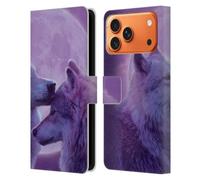 Head Case Designs sous Licence Officielle Vincent HIE Lupes Amants Canidae Étui Portefeuille en Cuir Compatible avec Apple iPhone 17 Pro Max