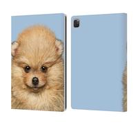 Head Case Designs sous Licence Officielle Vincent HIE Pomeranian Puppy Animaux Étui Portefeuille en Cuir Compatible avec Apple iPad Pro 13 M4 2024