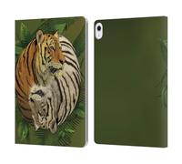 Head Case Designs sous Licence Officielle Vincent HIE Tiger Yin Yang Animaux Étui Portefeuille en Cuir Compatible avec Apple iPad Air 13 2024/2025