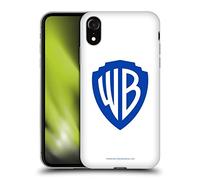 Head Case Designs sous Licence Officielle Warner Bros. Shield Blanc Logo Coque en Gel [Protection de Qualité Militaire] Compatible avec Apple iPhone XR