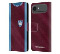 Head Case Designs sous Licence Officielle West Ham United FC 1964 FA Cup Final Kits Rétro Étui Portefeuille en Cuir Compatible avec Apple iPhone 17 Air